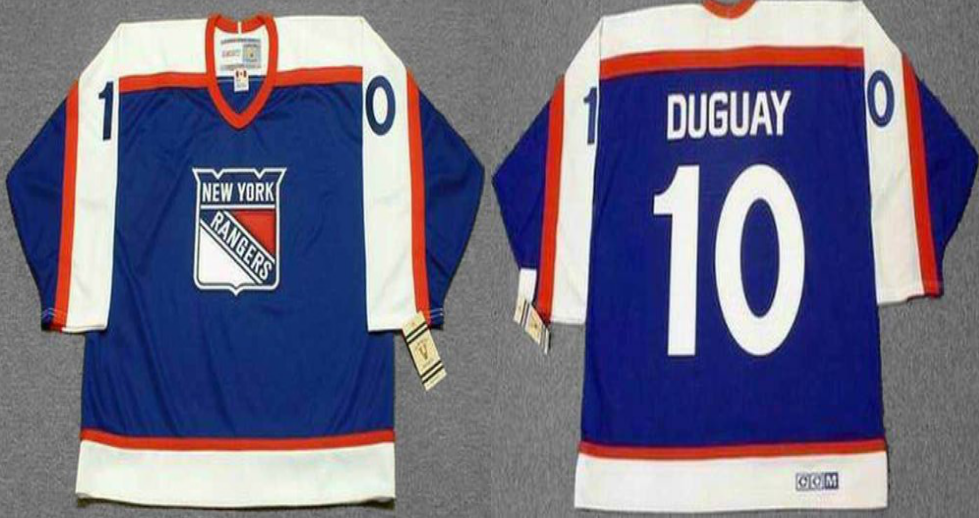 2019 Men New York Rangers 10 Duguay blue CCM NHL jerseys